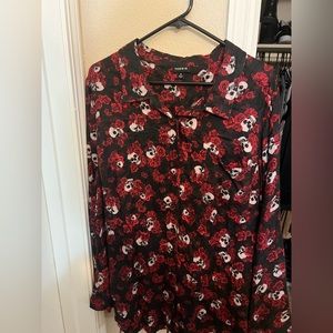 Cute skull button down